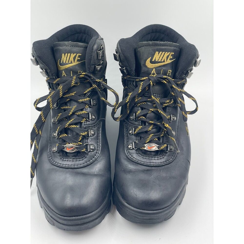 Vintage 1997 Nike Air ACG Black Leather Hiking Boots - Size 9.5